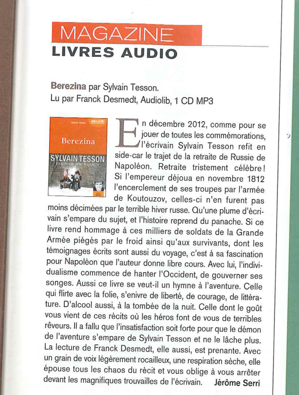 Article sur Berezina